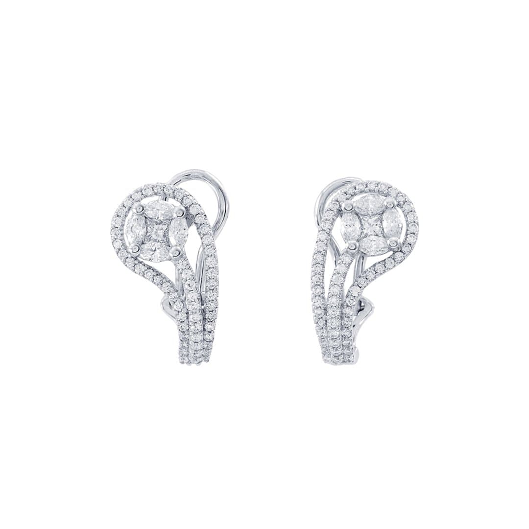 Classic Curved Diamond Hoops