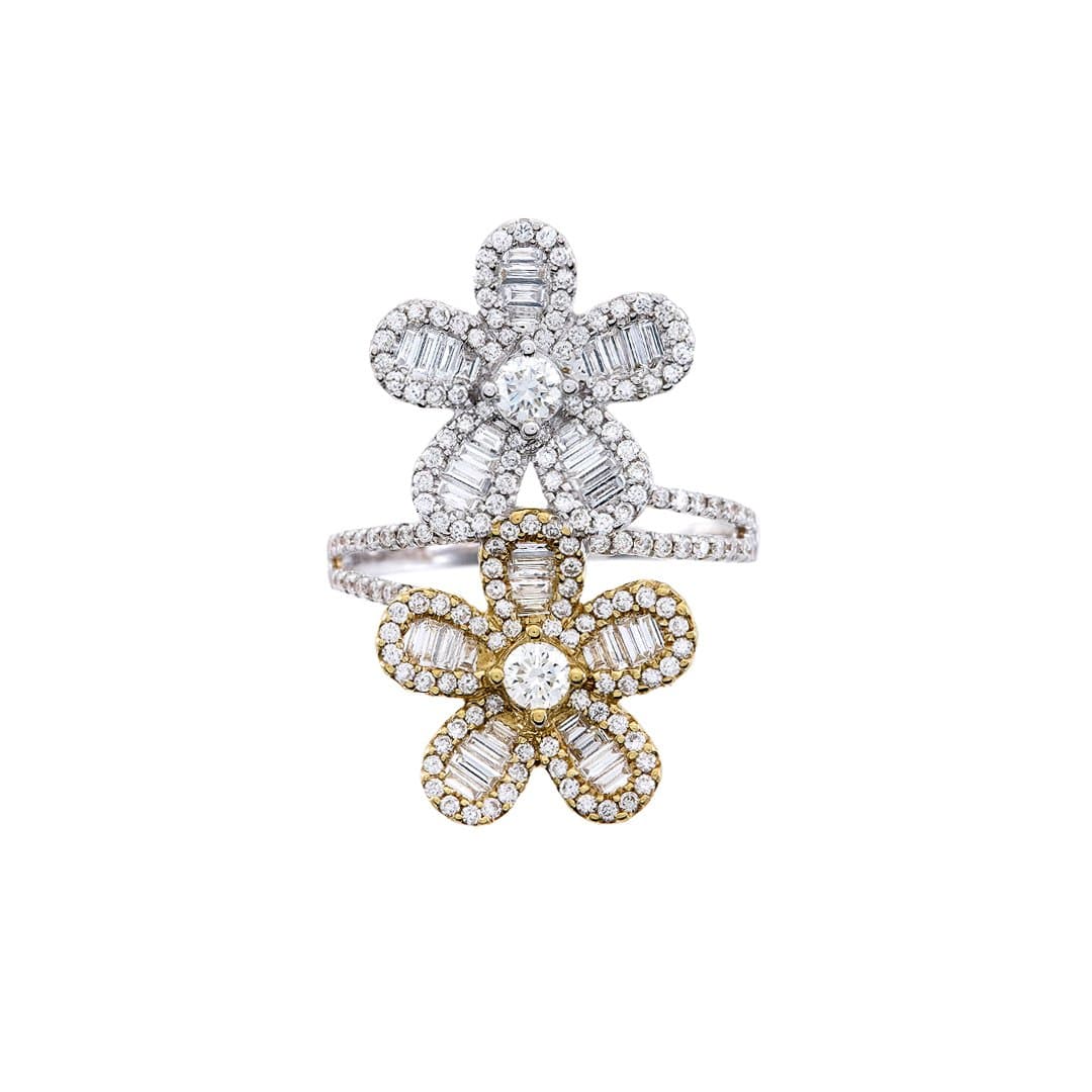 Two-Toned Flora Ring