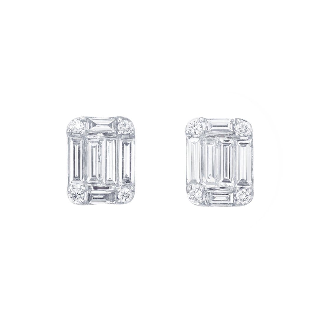 Square Studs (1.5 carats Look)