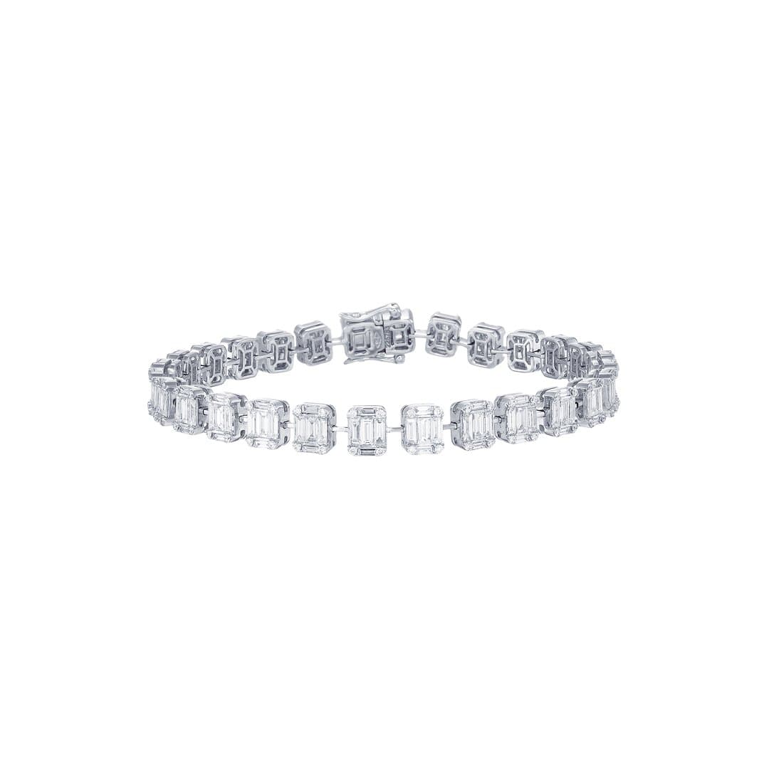 Fine Square Tennis Bracelet