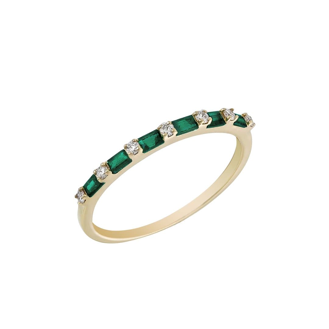 Diamond & Emerald Ring