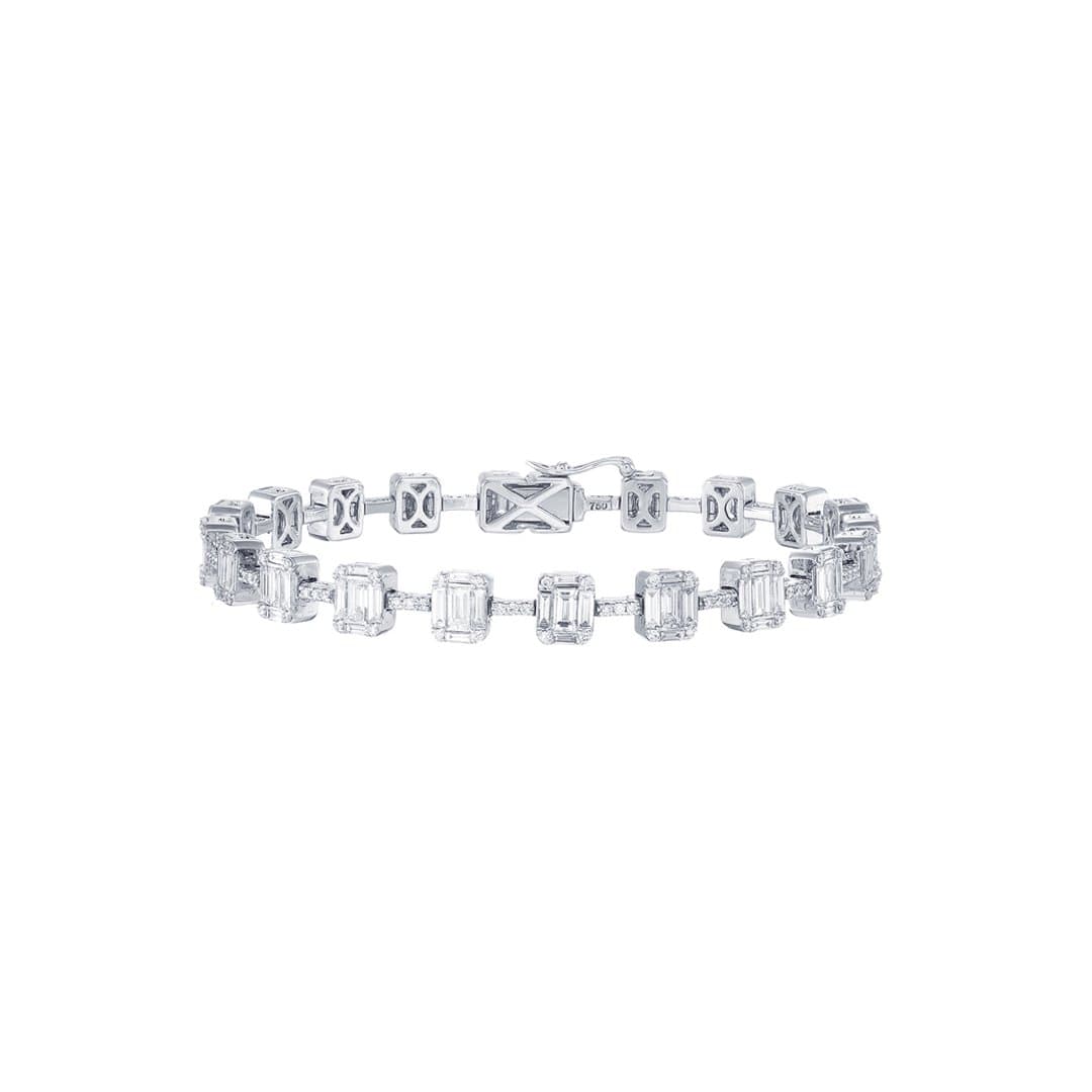 Square-Spaced Tennis Bracelet
