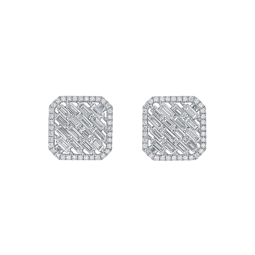 Pavé Baguette Studs