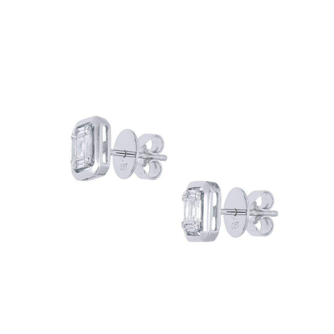 Gold Frame Square Studs