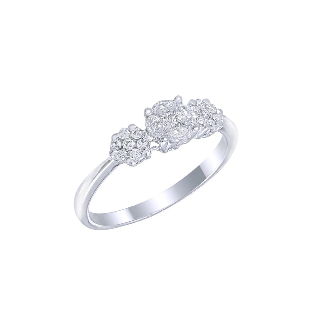 Trio Engagement Ring