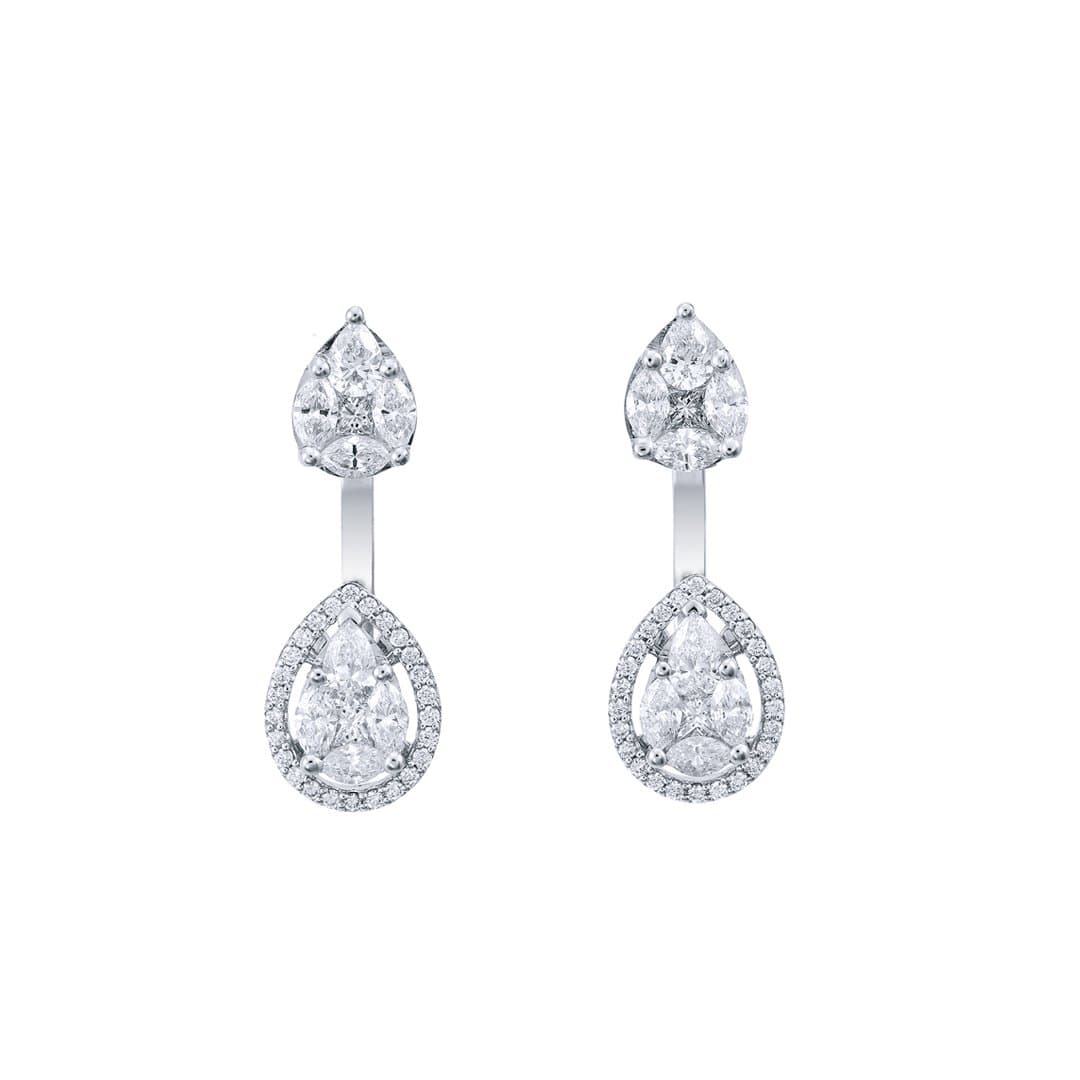 Ear Jacket Pear Earrings